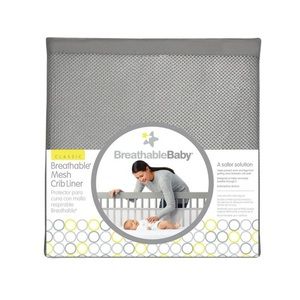 Breathable Baby mesh crib liner, grey
